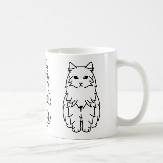 Sibirischer Katzen-Cartoon Kaffeetasse