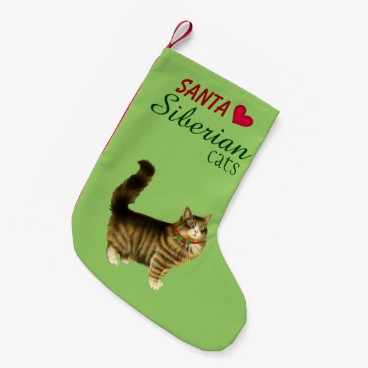 Sibirischer Katzen-WeihnachtsStrumpf Kleiner Weihnachtsstrumpf (Vorderansicht (hängend))