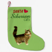 Sibirischer Katzen-WeihnachtsStrumpf Kleiner Weihnachtsstrumpf (Vorderseite)