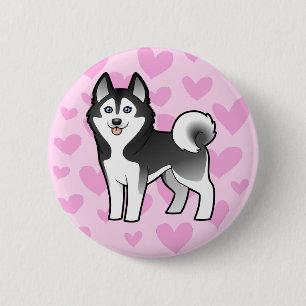 Sibirischer Schlittenhund-/alaskischer Button