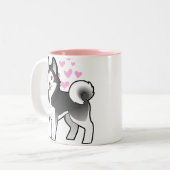 Sibirischer Schlittenhund-/alaskischer Zweifarbige Tasse (Vorderseite Links)