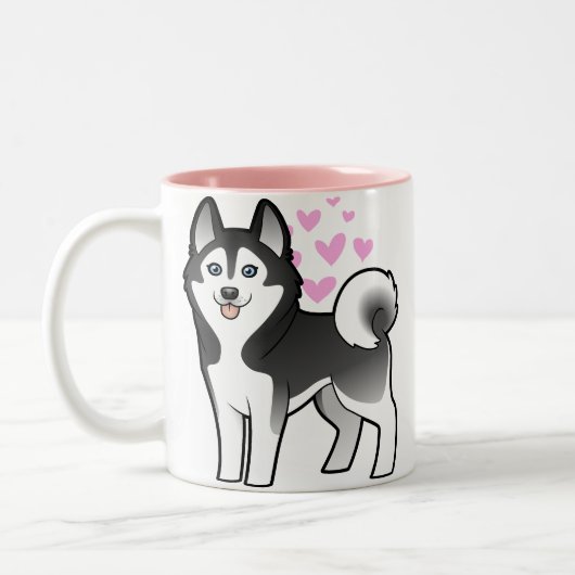 Sibirischer Schlittenhund-/alaskischer Zweifarbige Tasse (Links)