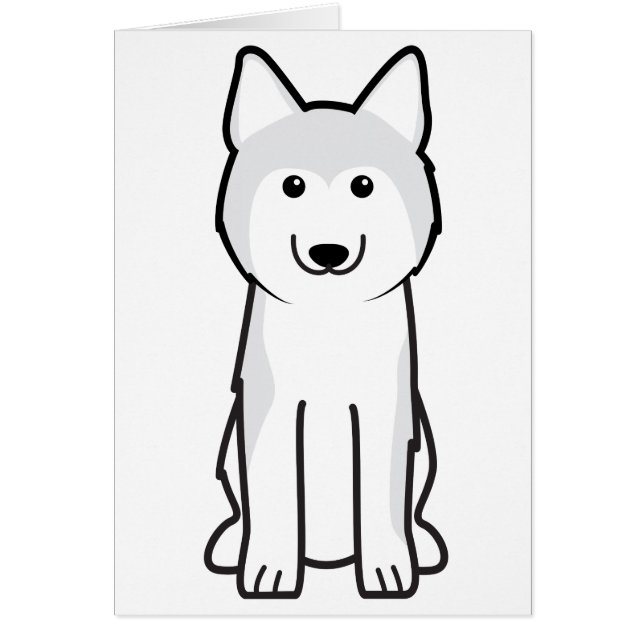 Sibirischer Schlittenhund-HundeCartoon (Vorne)