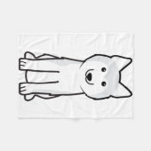 Sibirischer Schlittenhund-HundeCartoon Fleecedecke (Vorderseite (Horizontal))