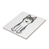 Sibirischer Schlittenhund-HundeCartoon Fliese (Seite)