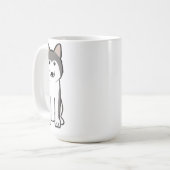 Sibirischer Schlittenhund-HundeCartoon Kaffeetasse (Vorderseite Links)