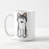 Sibirischer Schlittenhund-HundeCartoon Kaffeetasse (Links)