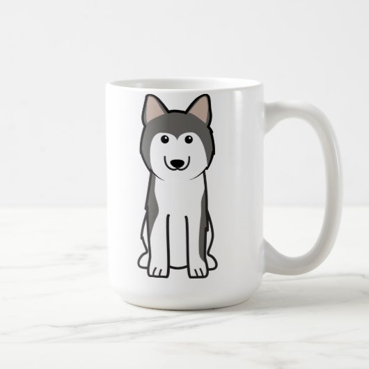Sibirischer Schlittenhund-HundeCartoon Kaffeetasse (Rechts)