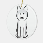 Sibirischer Schlittenhund-HundeCartoon Keramikornament (Links)