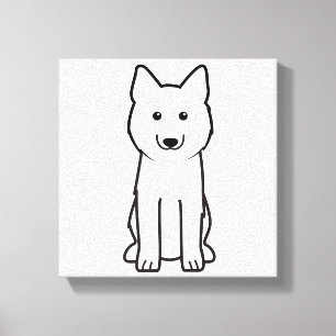 Sibirischer Schlittenhund-HundeCartoon Leinwanddruck