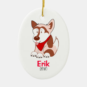 SIBIRISCHER SCHLITTENHUND-HUNDpersonalisierte Keramikornament