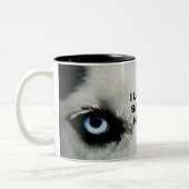 Sibirischer Schlittenhund-Kaffee-Tasse Zweifarbige Tasse (Links)