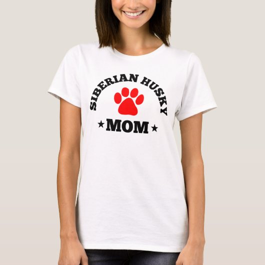 Sibirischer Schlittenhund-Mama T-Shirt (Vorderseite)