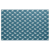 Sibirischer Schlittenhund-Silhouette-Muster Stoff (Fat Quarter (45,7 x 55,9 cm))