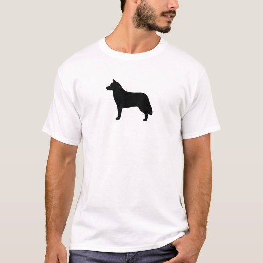Sibirischer Schlittenhund-Silhouette T-Shirt (Vorderseite)