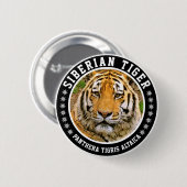 Sibirischer Tiger Button (Vorne & Hinten)