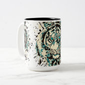 Sibirischer Tiger-Cup | Tiger-Tasse Zweifarbige Tasse (Vorderseite Links)