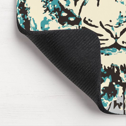 Sibirischer Tiger | Farbenfrohe Tiger Mouse Pad Mousepad (Ecke)