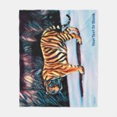 Sibirischer Tiger Fleecedecke (Vorderseite)
