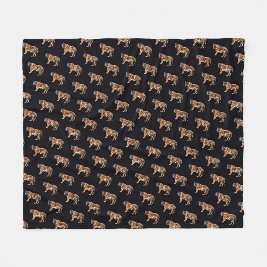 Sibirischer Tiger Fleecedecke (Vorderseite (Horizontal))