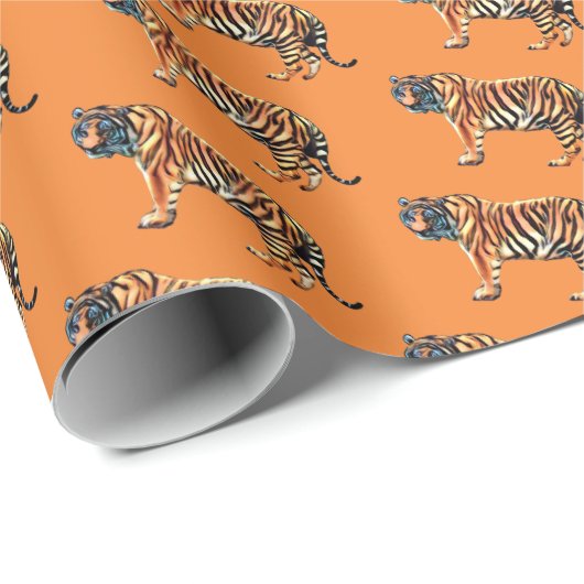 Sibirischer Tiger Geschenkpapier (Rolleneckpunkt)