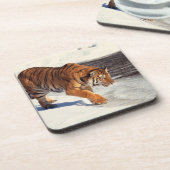 Sibirischer Tiger Getränkeuntersetzer (Linke Seite)