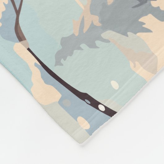 Sibirischer Tiger in Wäldern Fleecedecke (Ecke)