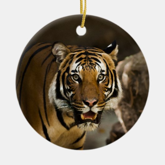 Sibirischer Tiger Keramik Ornament (Vorne)