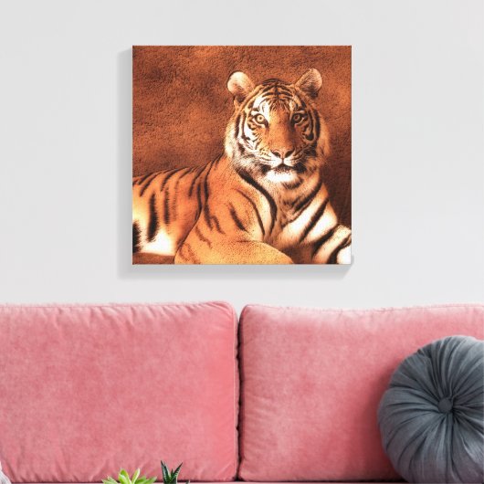 Sibirischer Tiger Kunst - Leinwand (Insitu (Wohnzimmer))