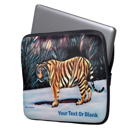 Sibirischer Tiger Laptopschutzhülle (Vorderseite Links)