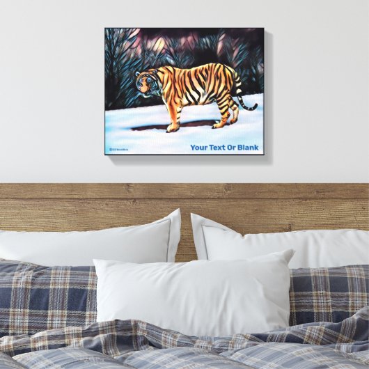 Sibirischer Tiger Leinwanddruck (Insitu (Schlafzimmer))