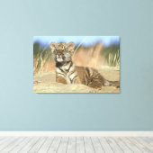 Sibirischer Tiger Leinwanddruck (Insitu (Holzboden))