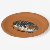 Sibirischer Tiger Pappteller (Schrägansicht)