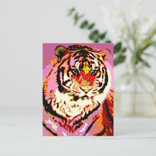 Sibirischer Tiger Postkarte (Stehend Vorderseite)