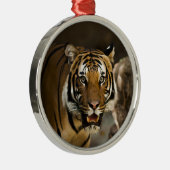 Sibirischer Tiger Silbernes Ornament (Rechts)