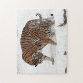 Sibirischer Tiger und CUB-Puzzlespiel Puzzle (Vertikal)