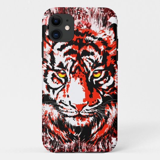 Sibirischer Tigerkopf - Tigergefecht Rot Case-Mate iPhone Hülle (Rückseite)