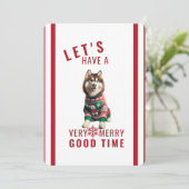 Sibirischer Weihnachtsfeiertag - Einladung (Stehend Vorderseite)