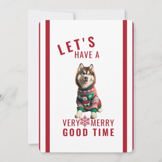 Sibirischer Weihnachtsfeiertag - Einladung (Vorderseite)