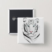 Sibirischer weißer Tiger Button (Vorne & Hinten)