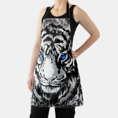 Sibirischer Weißtiger Kopf - Tiger Blue Eyes Schür Schürze (InSitu)