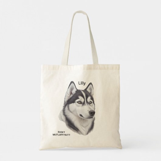 Sibirisches Husky-Geschenk für Husky-Mama Tragetasche (Rückseite)