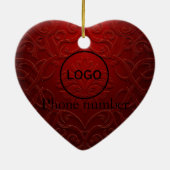 Sibirisches Husky Personalisiert Heart Ornament - (Hinten)