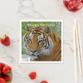 Sibirisches Tiger Closeup Foto Serviette (Beispiel)