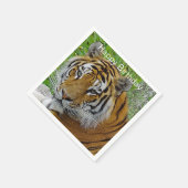 Sibirisches Tiger Closeup Foto Serviette (Ecke)