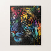 Sibirisches Tigerpuzzle, Regenbogenfarben Puzzle (Vertikal)