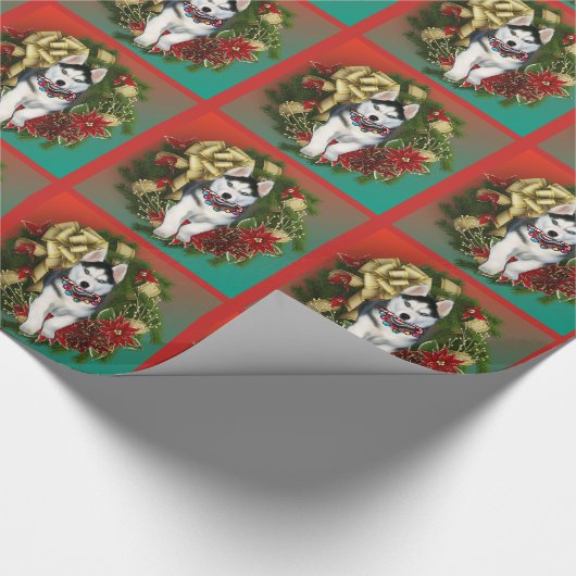 Sibirisches Weihnachtsblatt Geschenkpapier (Ecke)