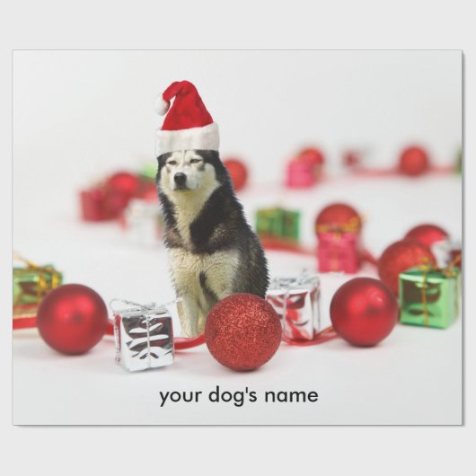 Sibirisches Weihnachtsschmuckpapier Geschenkpapier (Flach)