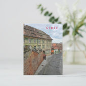 Sibiu Alte Gebäude Blick Postkarte (Stehend Vorderseite)