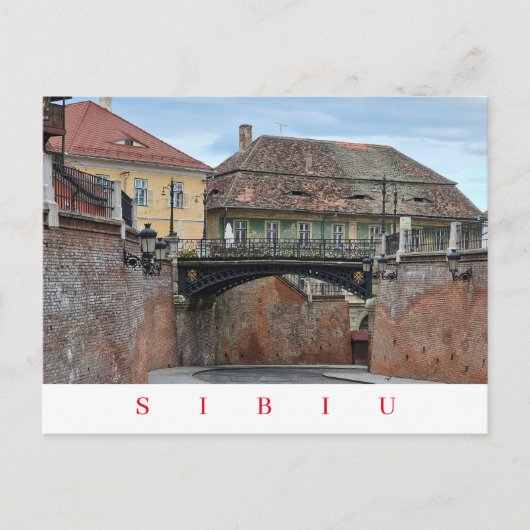 Sibiu Brücke Lies View Postkarte (Vorderseite)